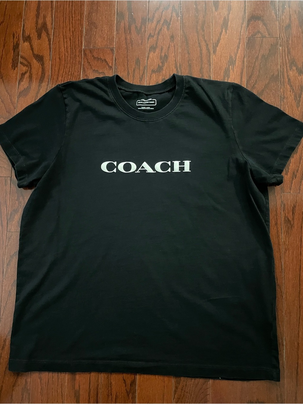 Coach Black Tee with White Logo - Men's Short Sleeve